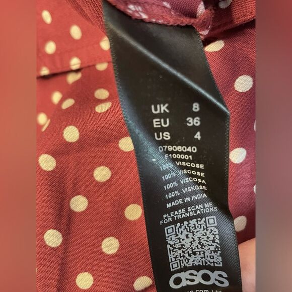 ASOS Polka Dot Wide Leg Palazzo Pant 4 - Picture 9 of 10